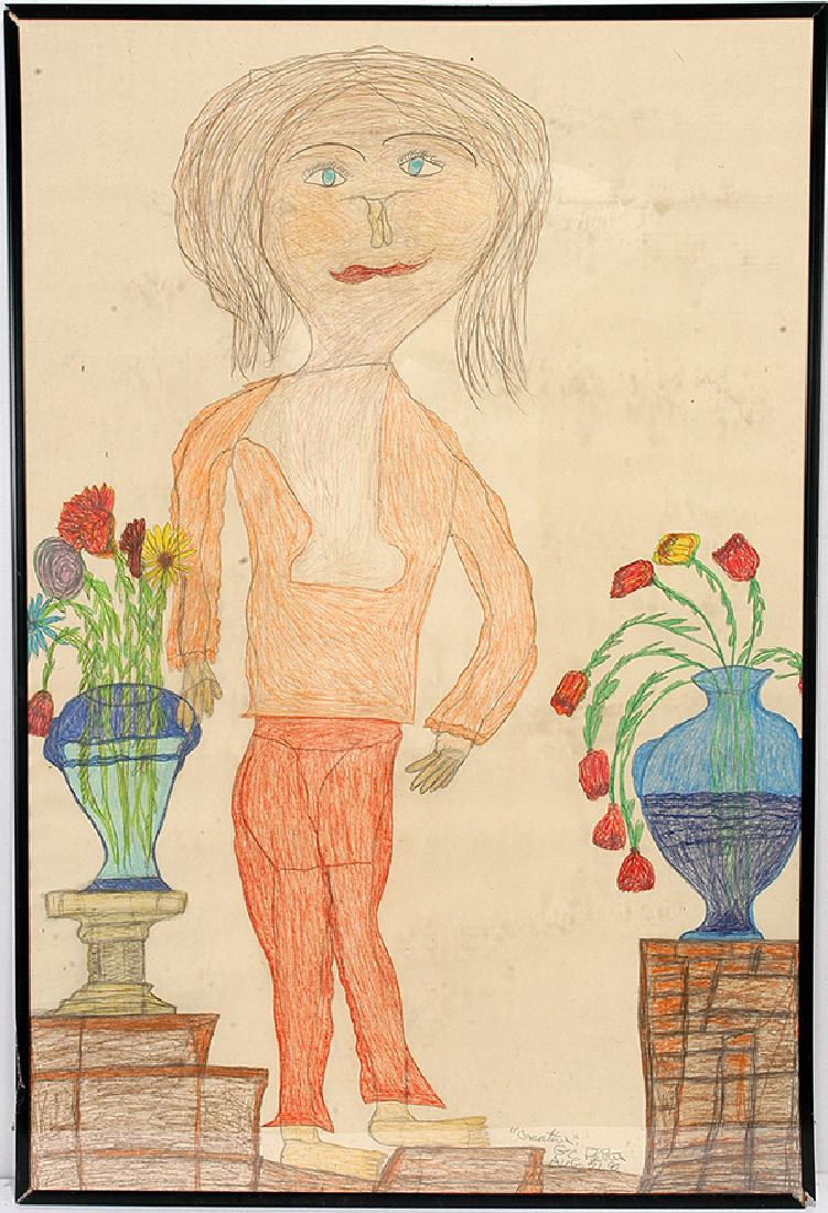 Creative G.C. DePrie. Woman w Flower Vases. (1 of 1)