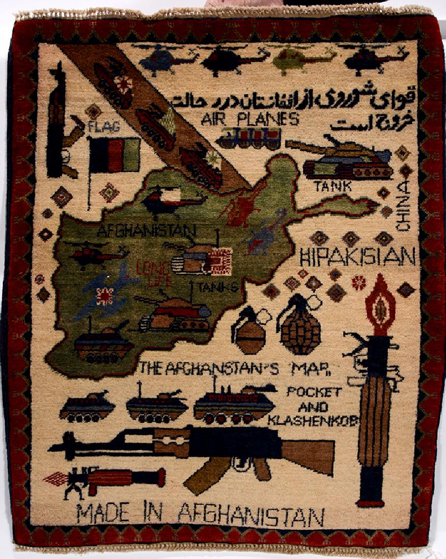 Afghan War Rug. Map Of Afghanistan. (1 of 1)