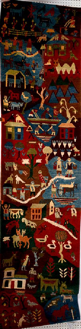 Nepal Story Rug Village Life. (1 of 6)