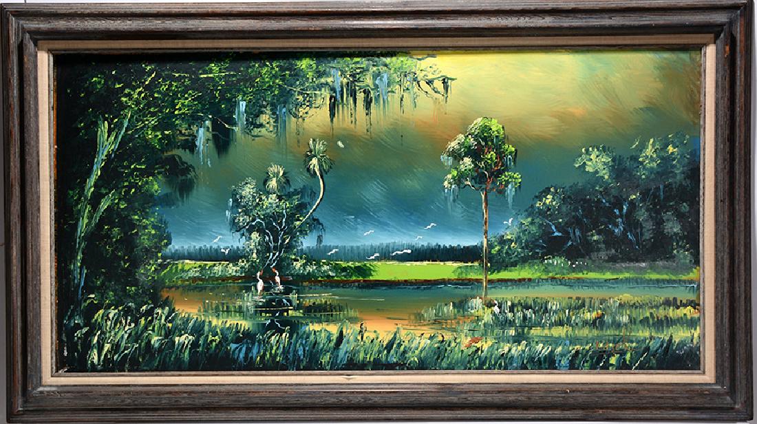 John Maynor (attrib).  Large Inland Estuary. (1 of 2)