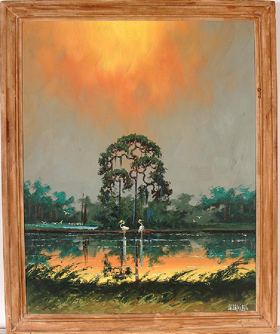 Willie Daniels. Pair of Cranes In FL River. (1 of 1)