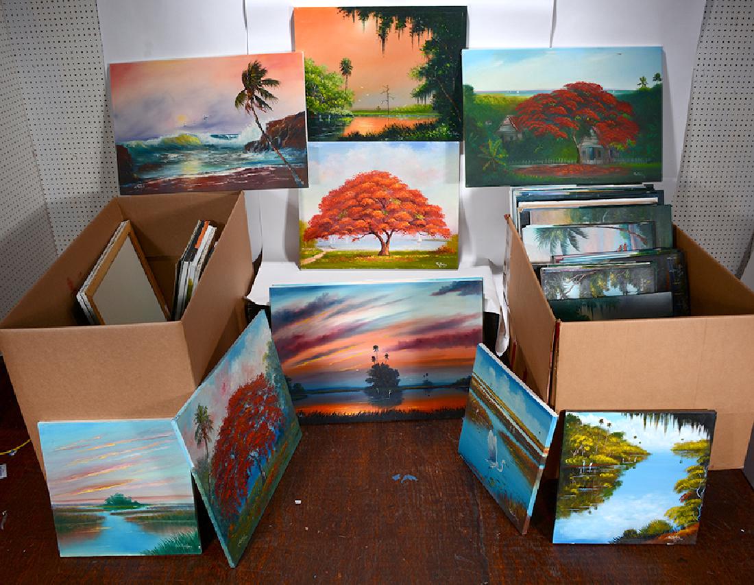 Pat Rollins. 70 Highwaymen Style Paintings. (1 of 3)