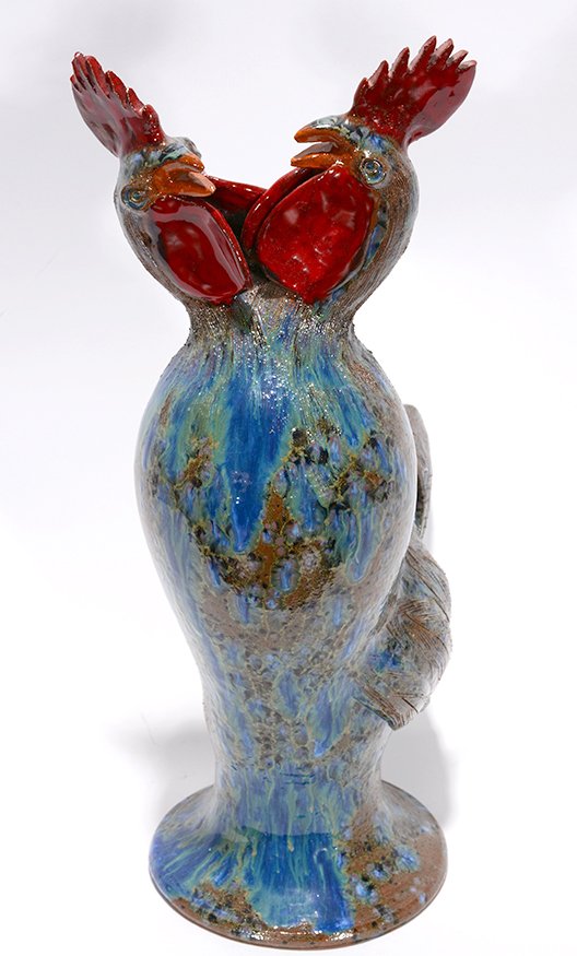 Charlie West. Two-Headed Large Rooster. (1 of 3)