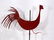 Red Rooster Weathervane. - 2