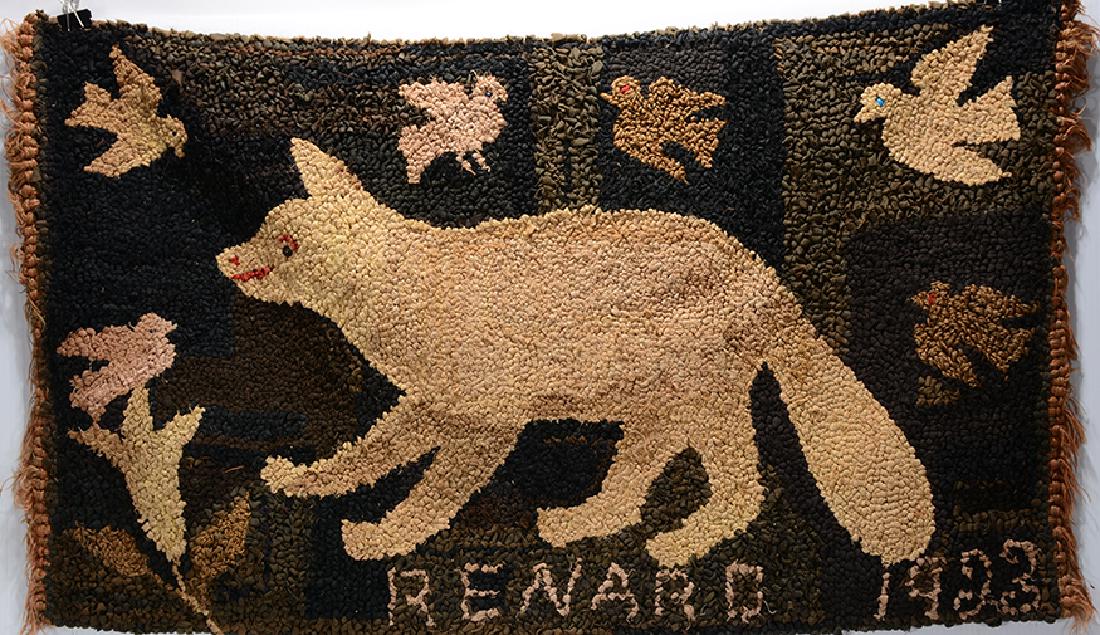Renard. Fox Hooked Rug. (1 of 1)