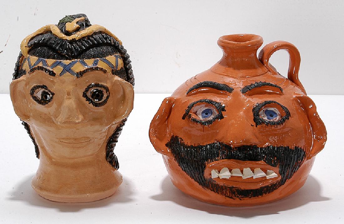 Bobby Ferguson. Wig Stand & Face Jug. (1 of 2)