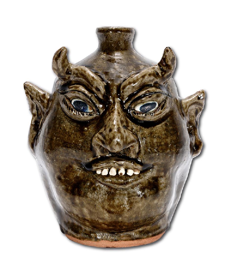 Lanier Meaders. Blue-Eyed Devil Face Jug. (1 of 5)