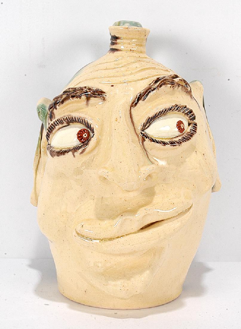 Billy Ray Hussey. Looking Left Face Jug. (1 of 6)