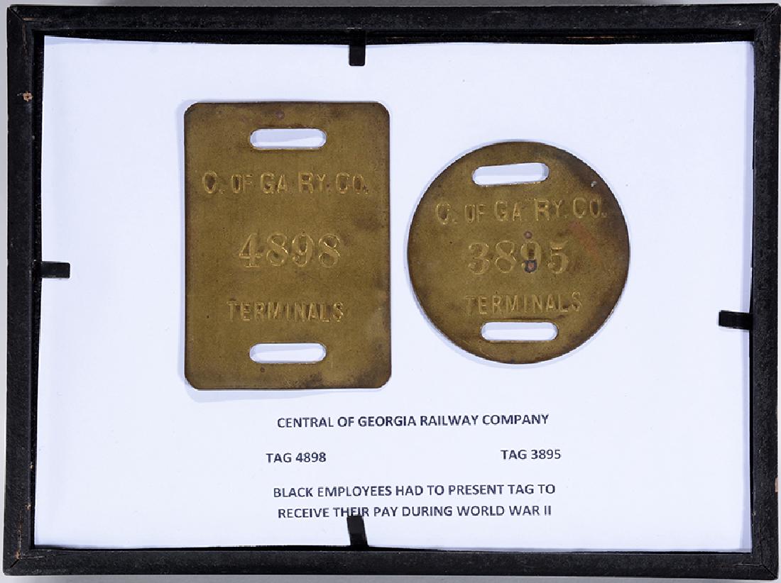 Central Of Georgia Railway Co. Tag 4898 and Tag 3895. (1 of 3)