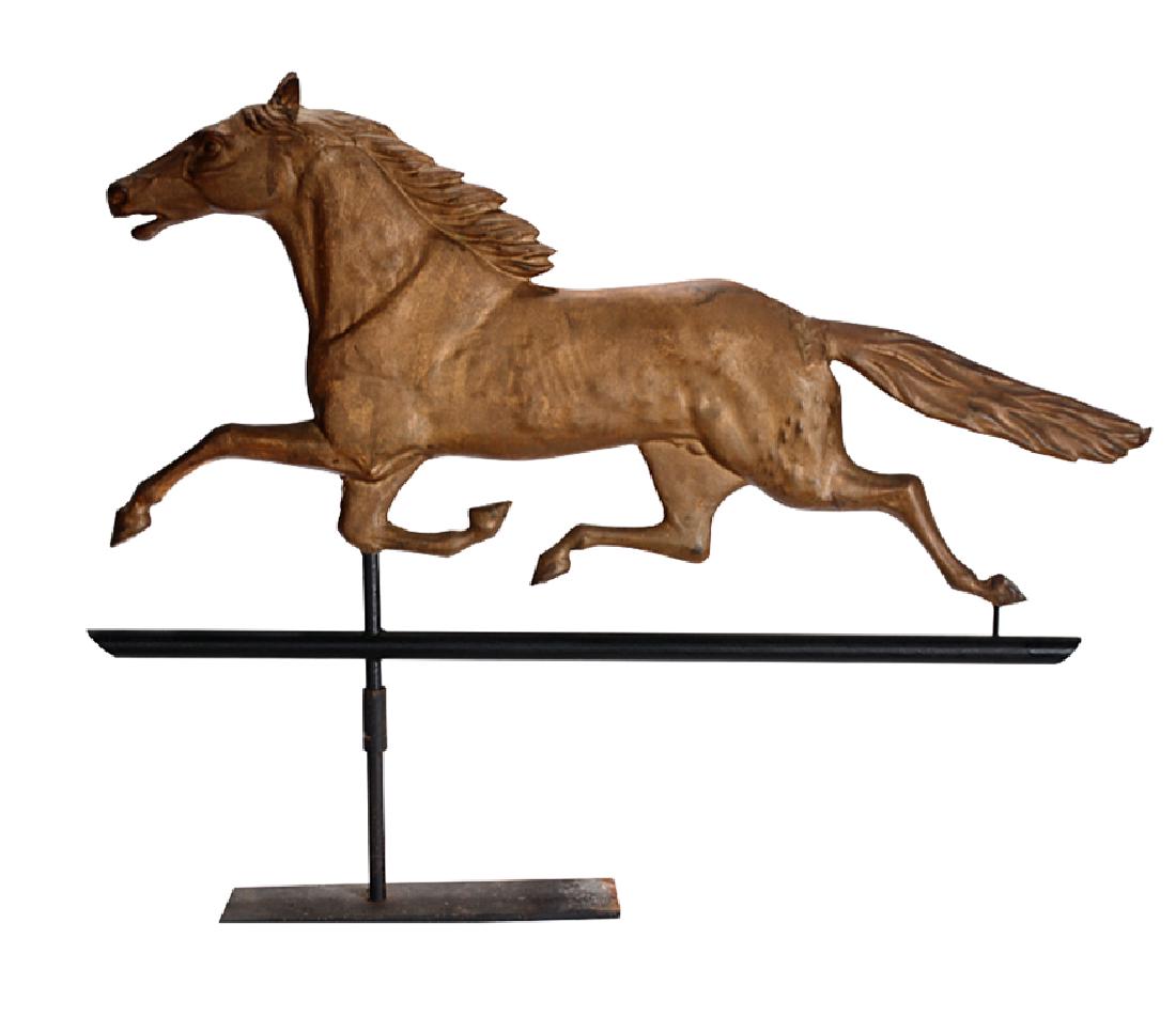 Gold Running Quarter Horse Weathervane. (1 of 7)