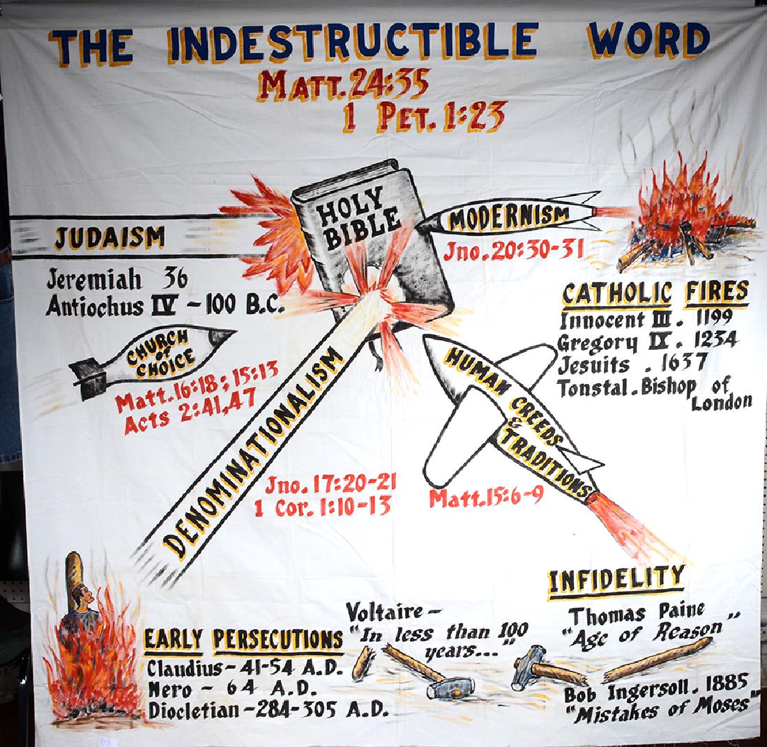 Religious Banner. The Indestructible Word. (1 of 5)