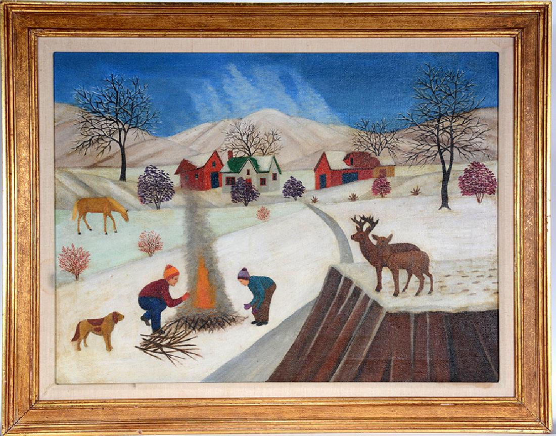 Lawrence Lebduska. Winter Scene. (1 of 4)