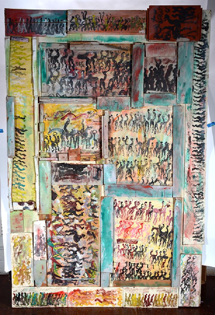 Purvis Young. Large Collage Work. (1 of 3)