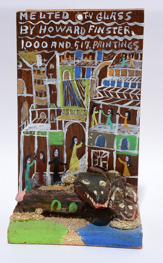 Howard Finster. Melted T.V. Glass, #1,517. (1 of 7)