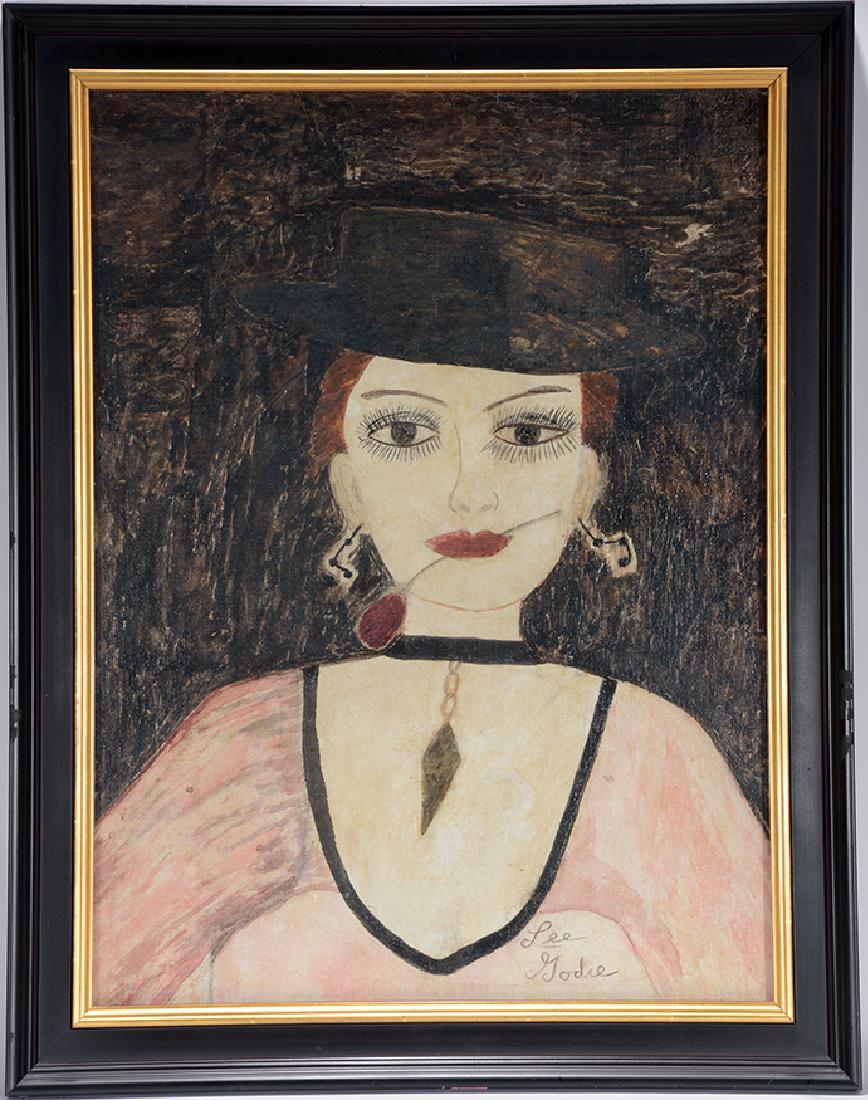 Lee Godie. Spanish Woman With Red Rose. (1 of 5)