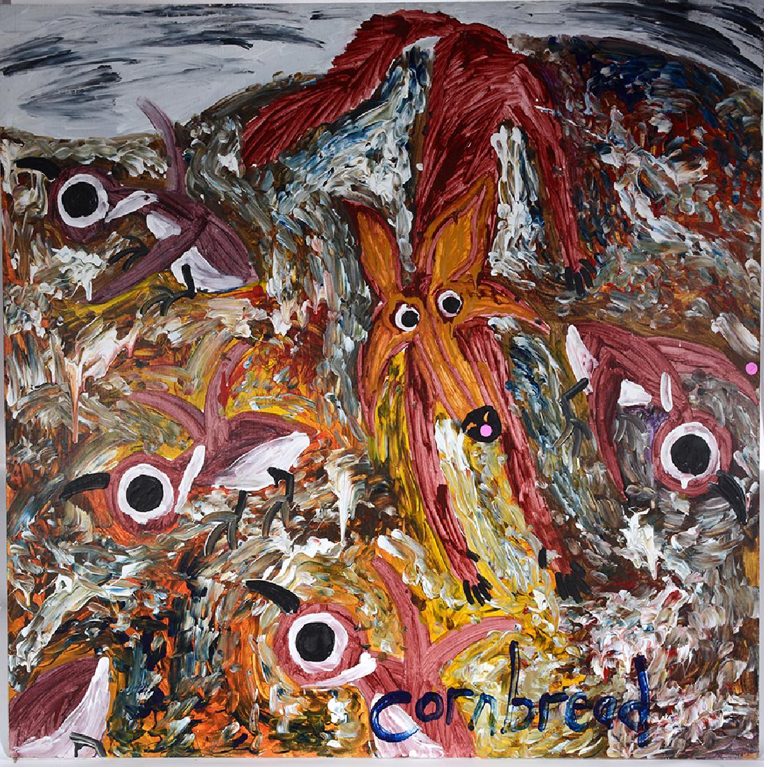 John Cornbread Anderson. Fox Attacking Guinea Hens. (1 of 2)