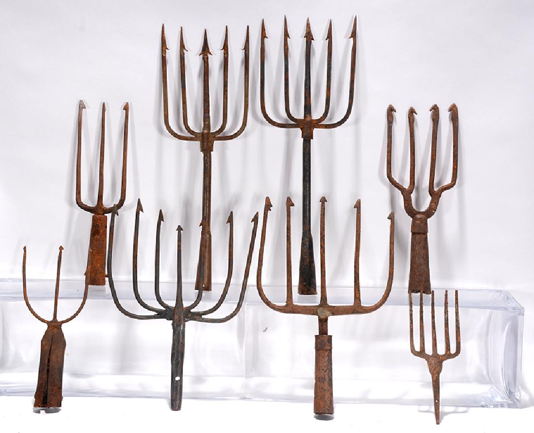 8 Antique Fish and Frog Gigs & Spears. (1 of 1)