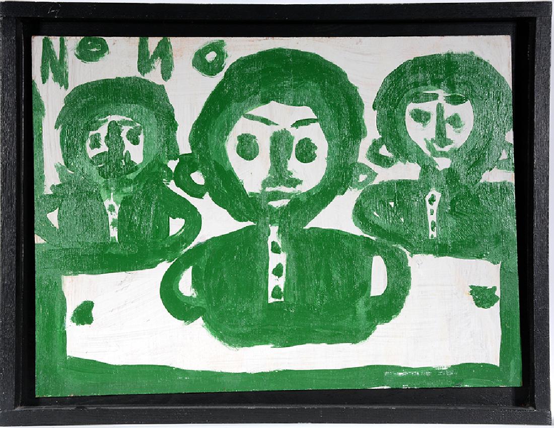 Mary T. Smith. No, No.: Mary T. Smith. No, No. c. 1986. Not signed or dated. Excellent condition. Size with frame is 27" w x 21"h. Est. $600-900. Ship: $65