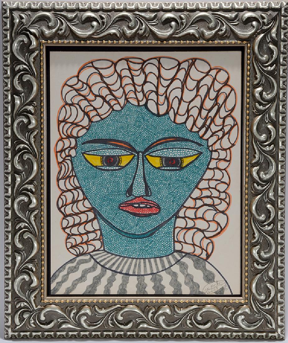 Ted Gordon. Blue Face Woman. (1 of 1)