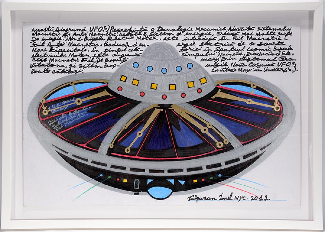 Ionel Talpazan. Large Blue and Silver UFO. (1 of 1)