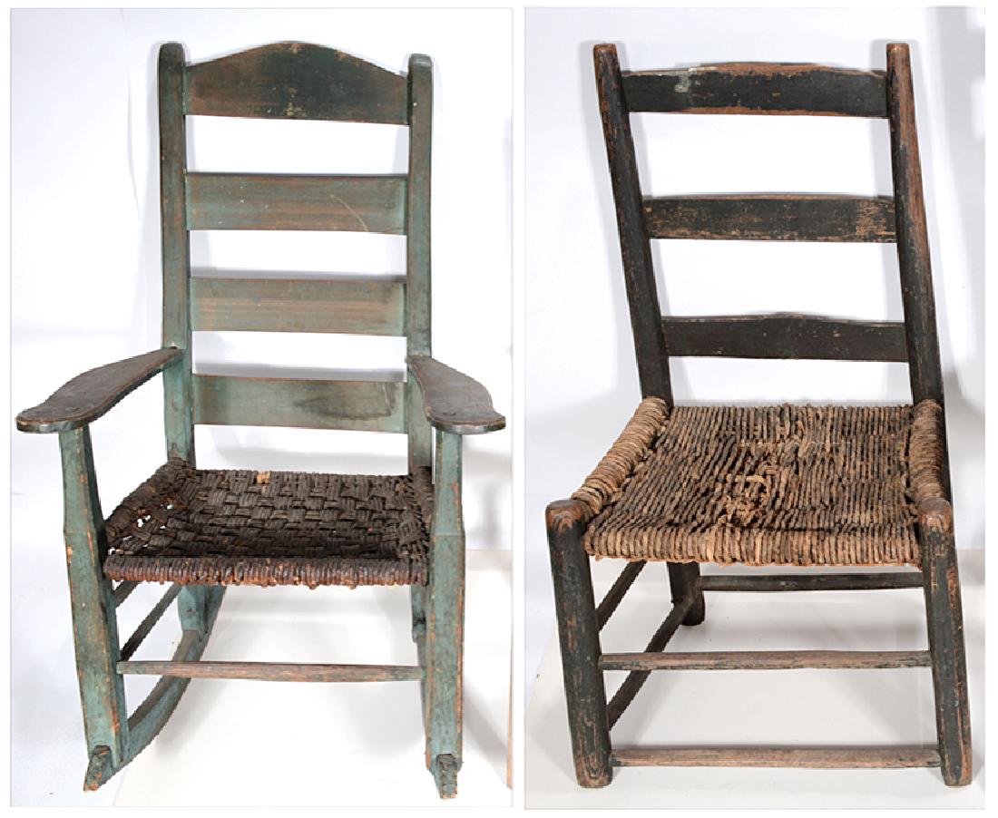 Cornelius Sutton, Sr. (ex-Slave). Rocker And Chair. (1 of 11)