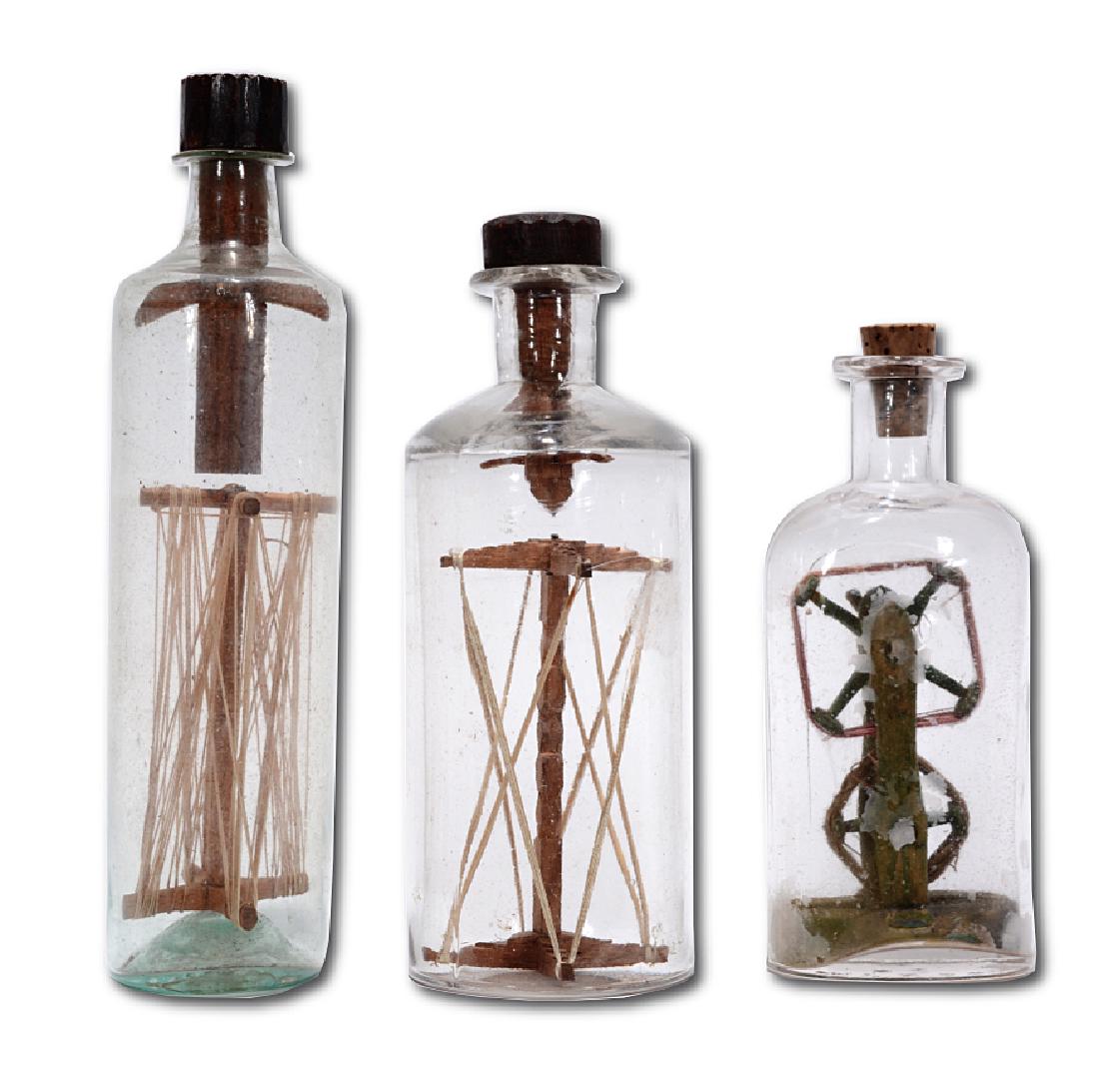 Three Spinning Wheel Whimsey Bottles. (1 of 3)
