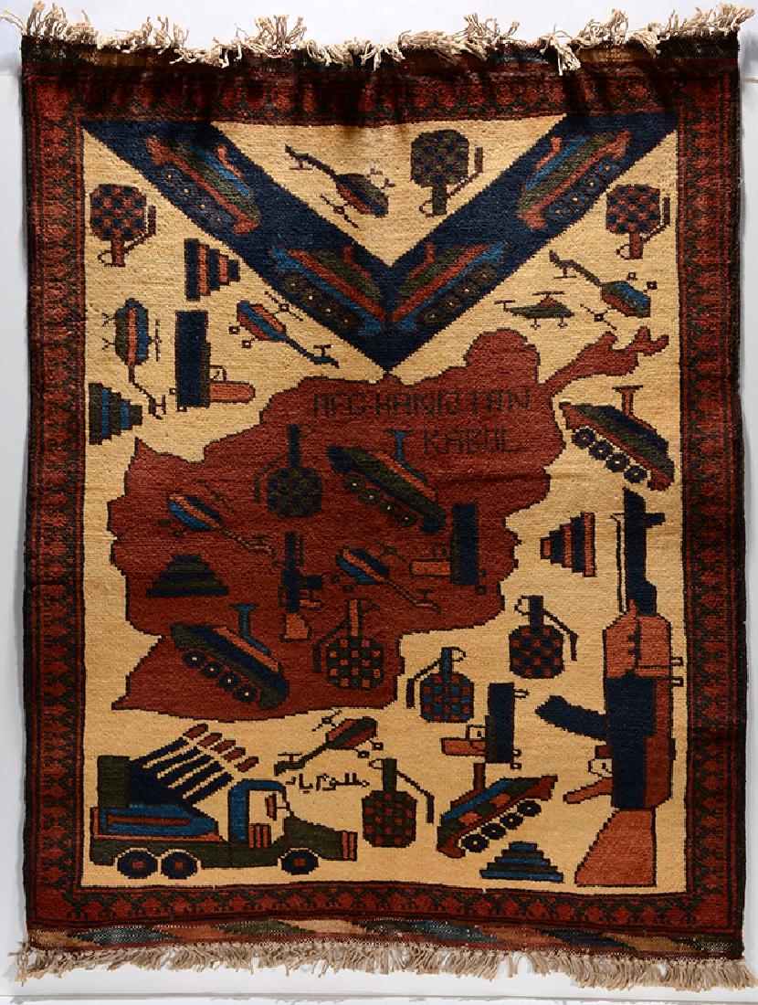 Afghan War Rug. Weapons. (1 of 1)