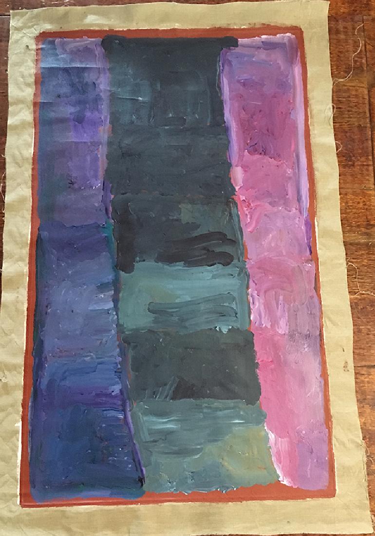 Kudditji Kngwarreye. Bright Lines.: Kudditji Kngwarreye. Bright Lines. Paint on unstretched canvas. 43" w x 67"h. Excellent condition. Provenance: The Estate of Kevin Reid, owner of the Australian Aboriginal Art Gallery in Savannah, GA.
