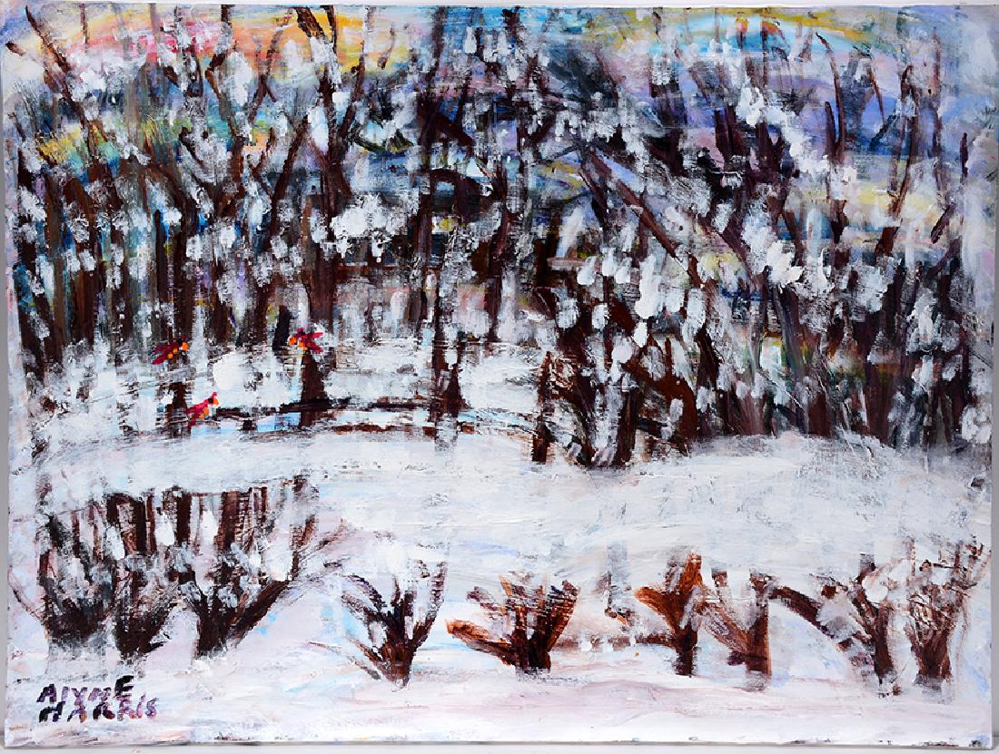 Alyne Harris. CardinalsIn Snow Scene. (1 of 1)