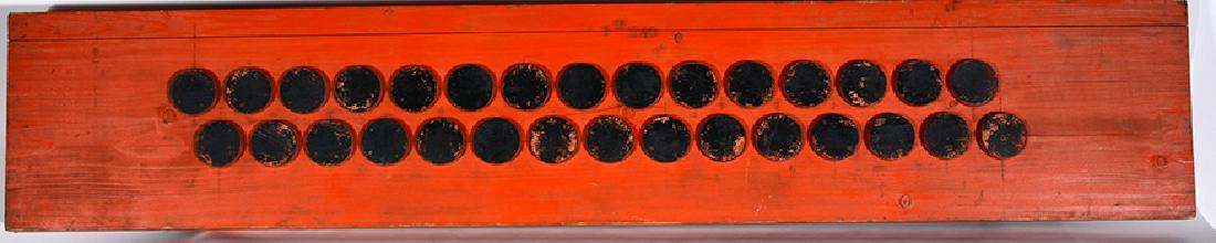 Factory Mold. Orange Mold With Black Dots. (1 of 4)