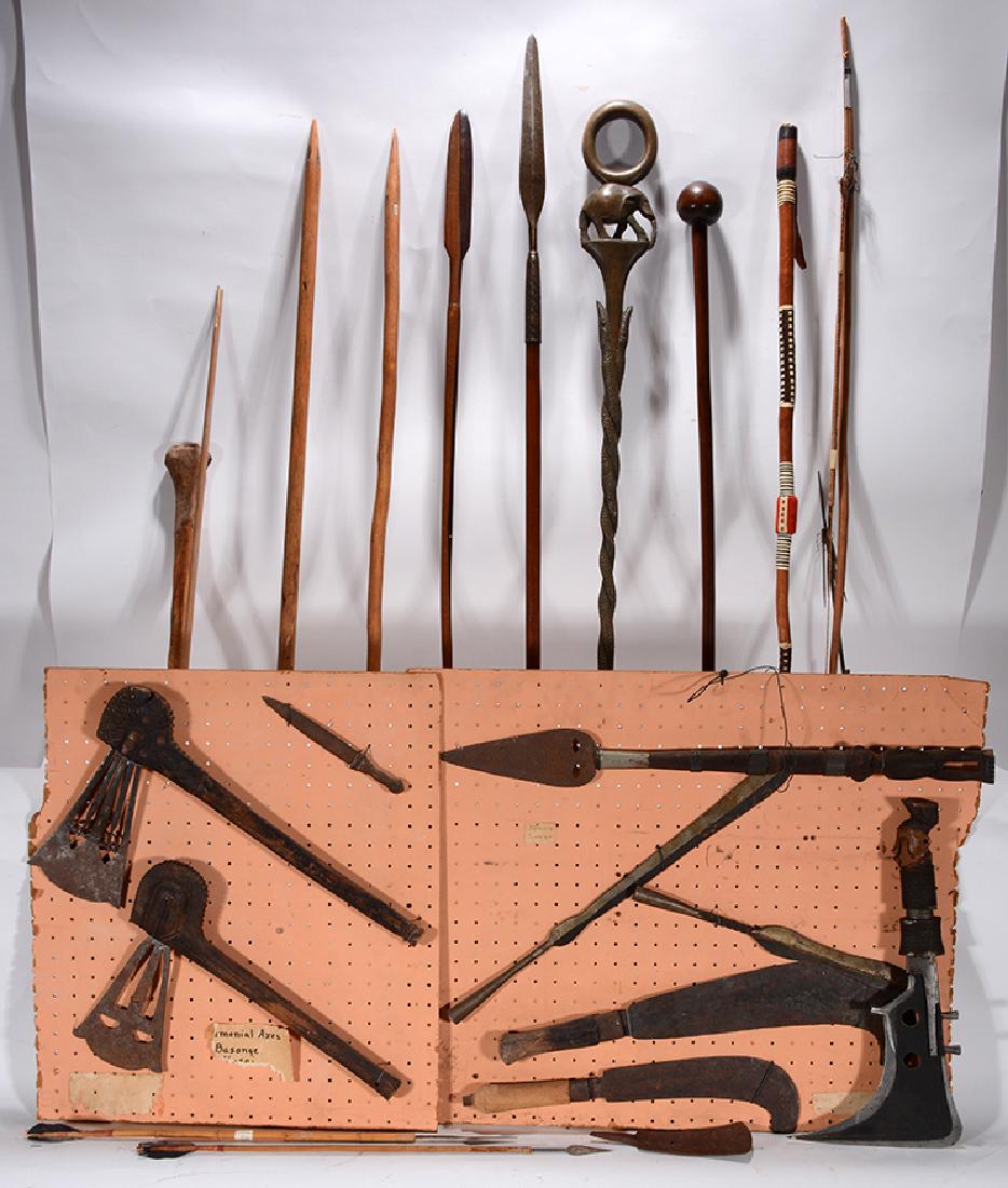 African Spears, Walking Canes, Bows & Arrows. (1 of 10)