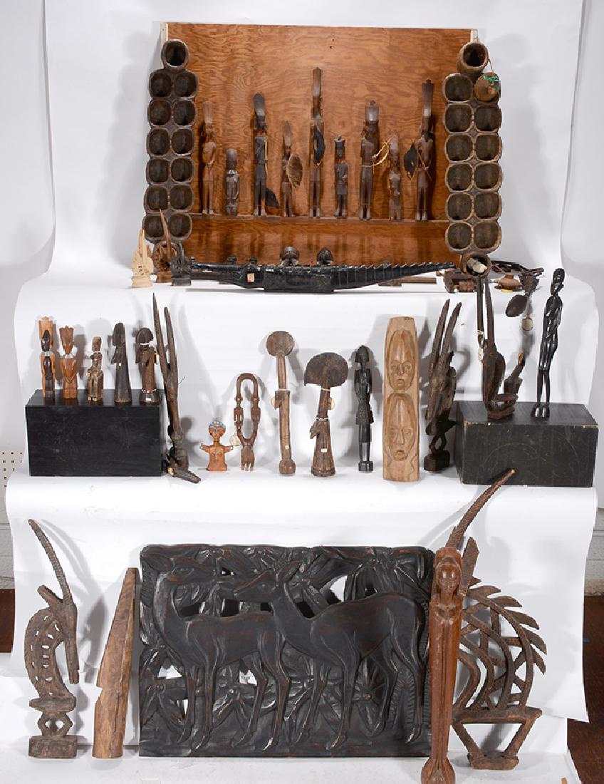 African Carved Boards and Mini Figures. (1 of 5)