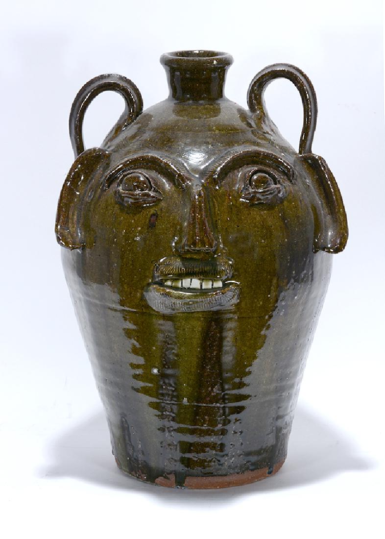 B.B. Craig. 5 Gallon Wood-Fired Face Jug. (1 of 9)