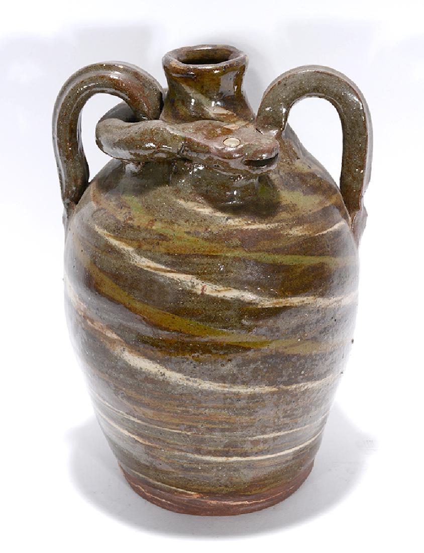 B.B. Craig. 3 Color Swirl Snake Jug. (1 of 3)