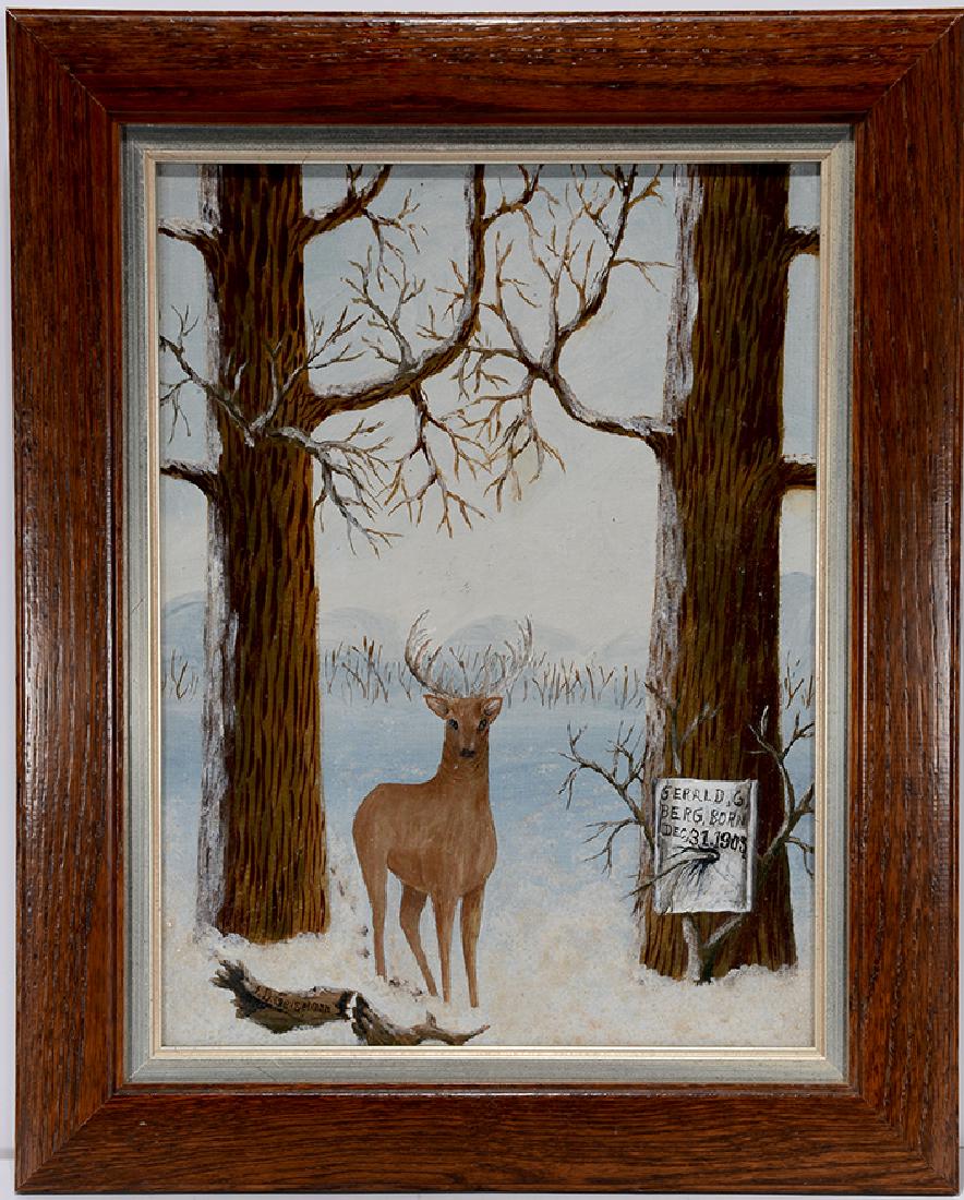 J.D. Geiselman. Deer w Birth Notice. (1 of 5)