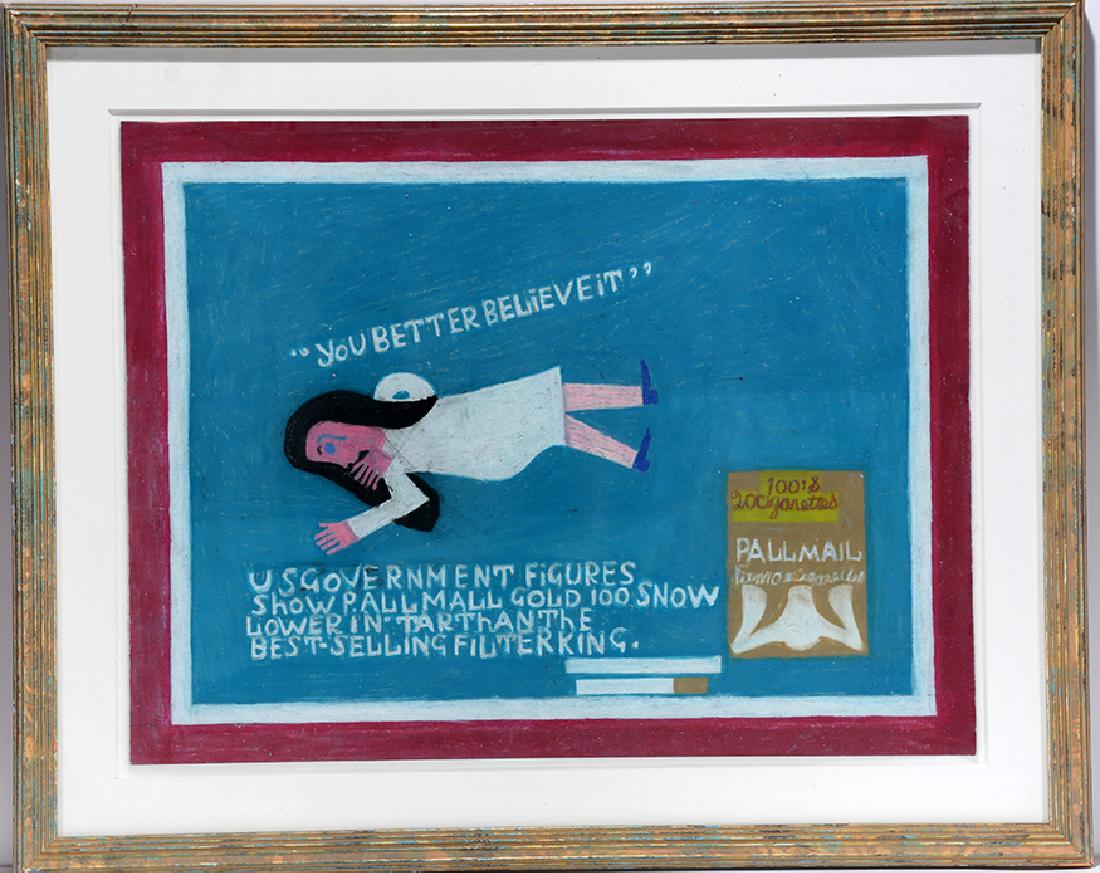 Eddie Arning. Pall Mall Cigarette Ad. (1 of 3)