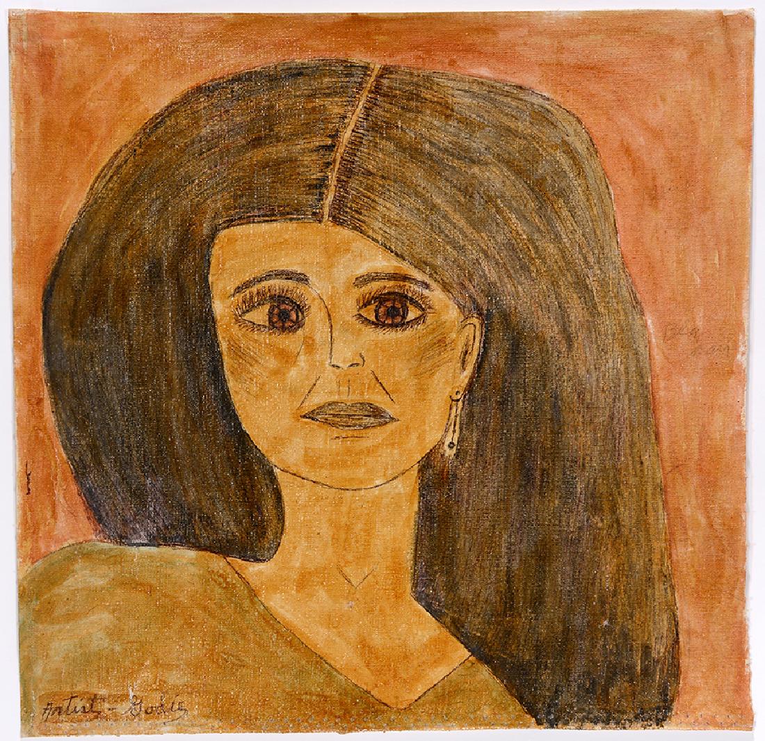 Lee Godie. Black Haired Woman. (1 of 5)