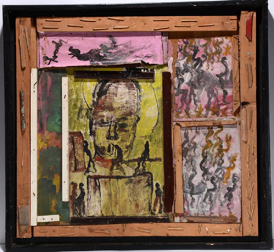 Purvis Young. Face With Spirit On Side. (1 of 1)