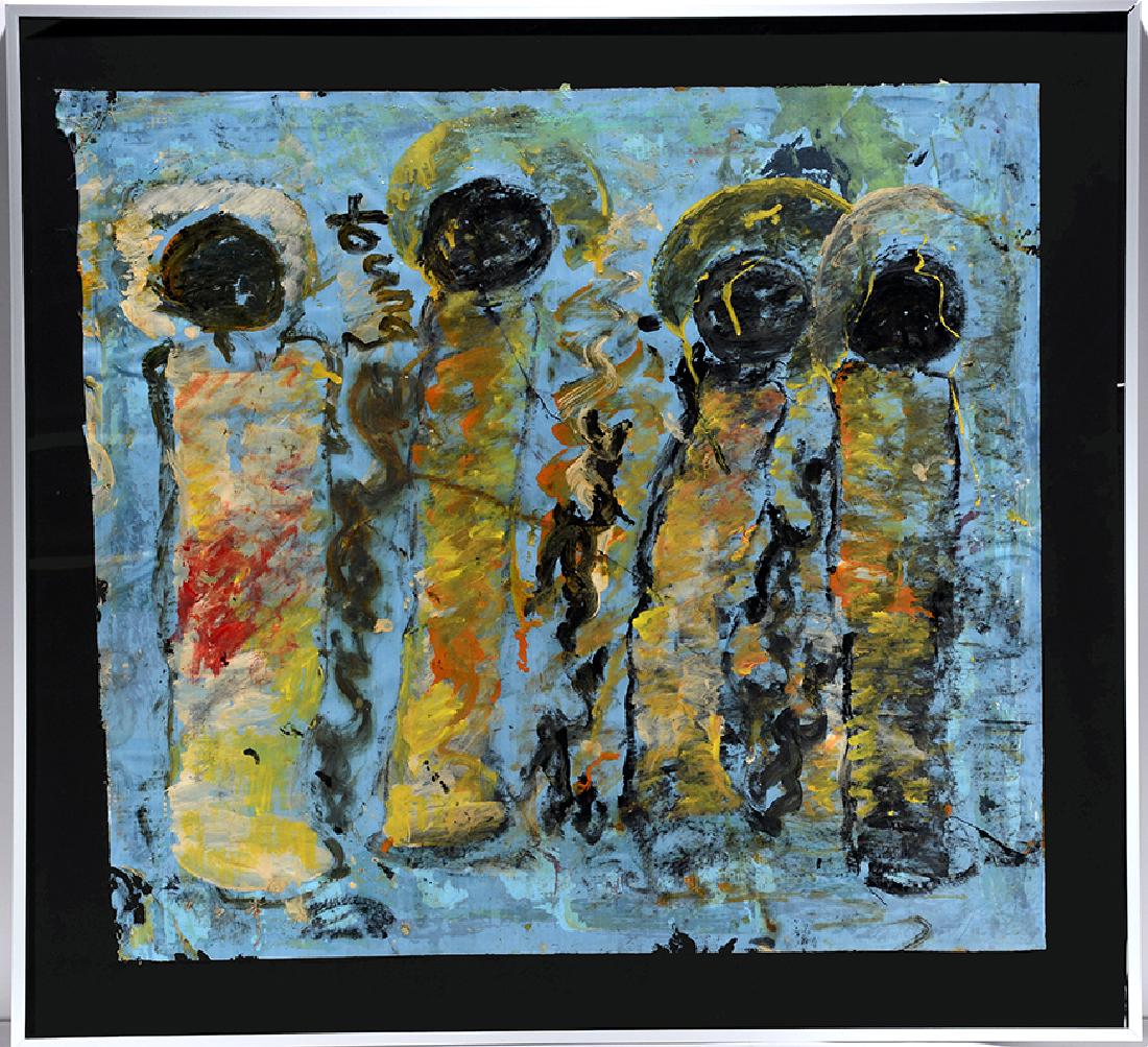 Purvis Young. Four Spirit Figures. (1 of 2)
