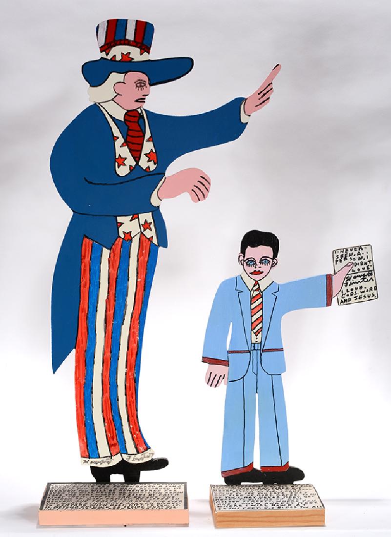 Howard Finster. Uncle Sam & Self-Portrait. (1 of 1)
