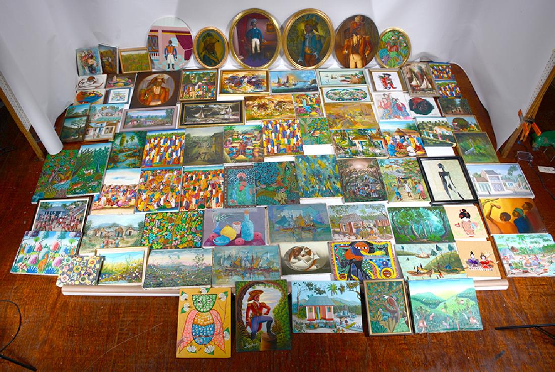 Haitian. 50 Plus Piece Box Lot of Works. (1 of 8)