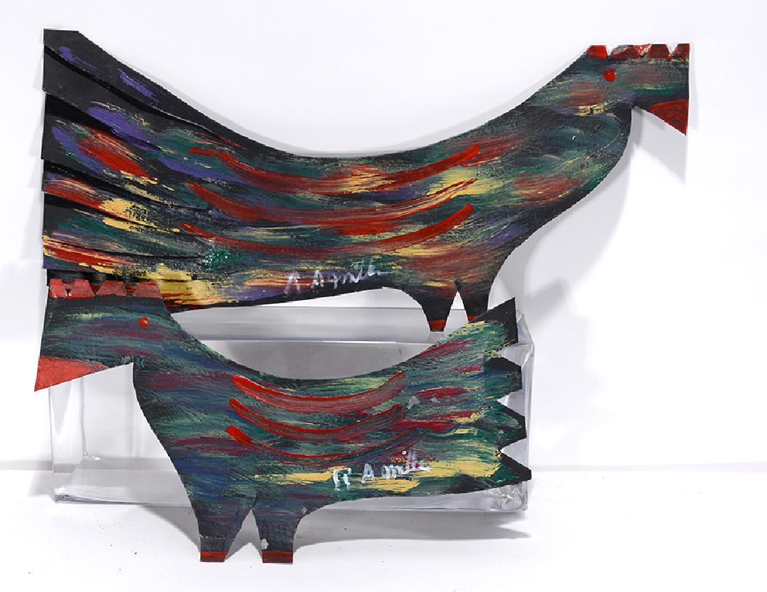 R.A. Miller. Pair of Roosters. (1 of 1)