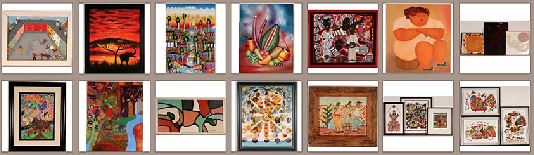 20 Piece Box Lot of Folk Art. (1 of 14)