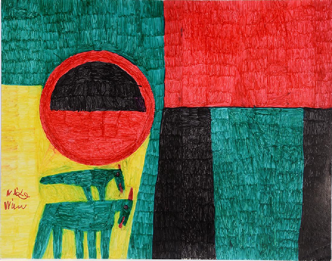 Willie White. Two Small Horses With Sun. (1 of 1)