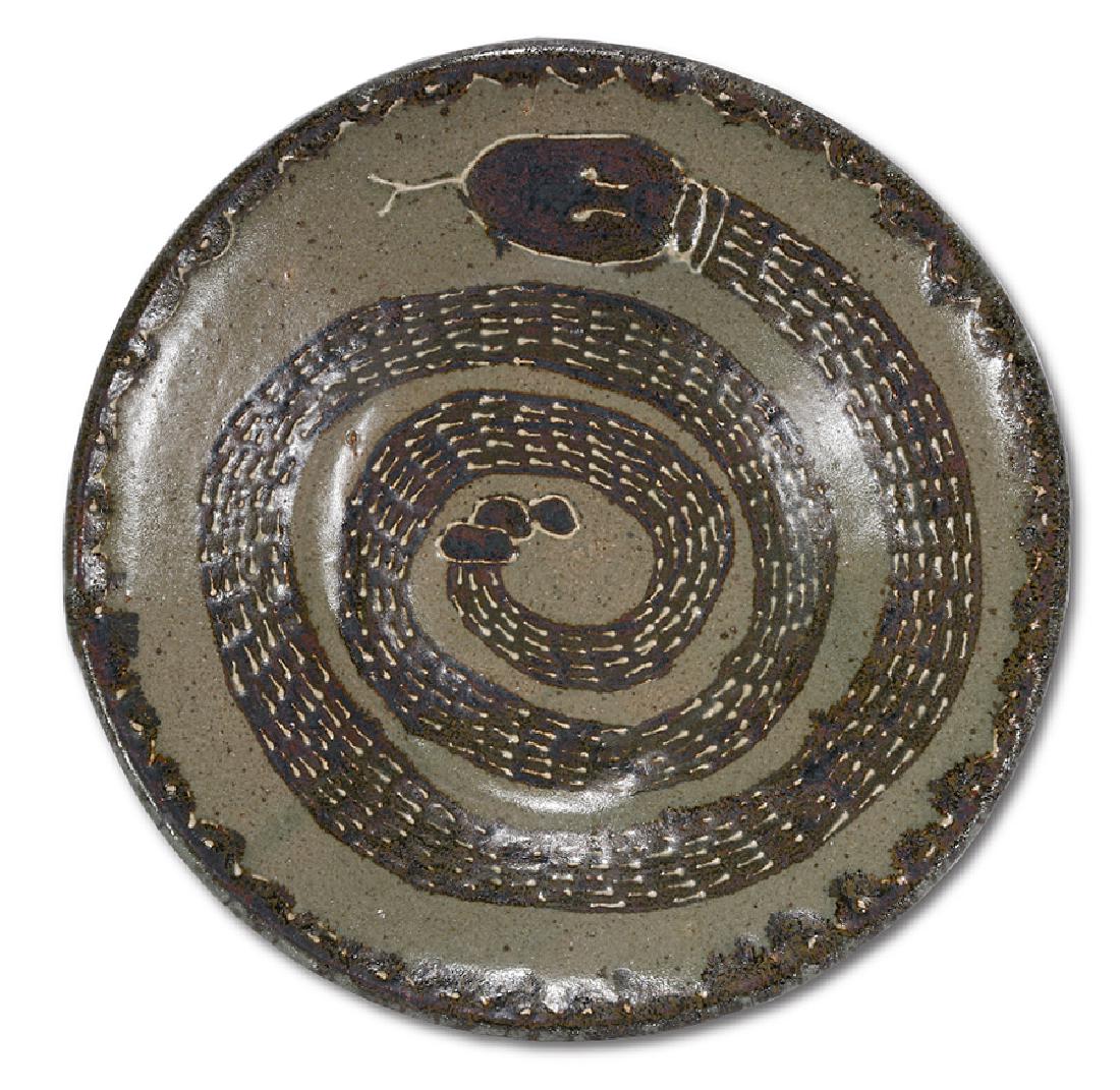 Jim Bozeman. Snake Decorated Plate. (1 of 3)