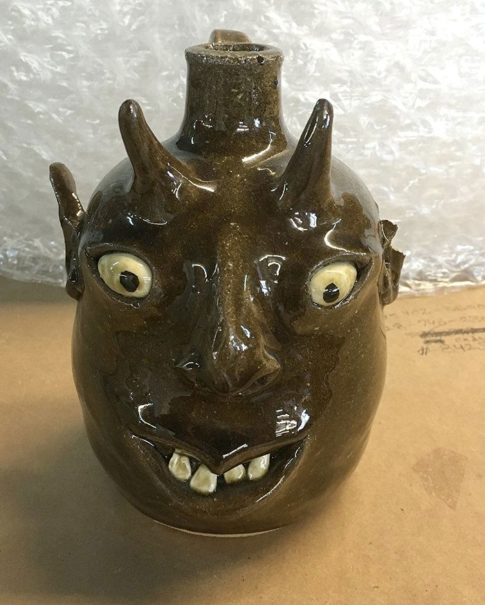 David Meaders. Pint Sized Devil Face Jug. (1 of 4)