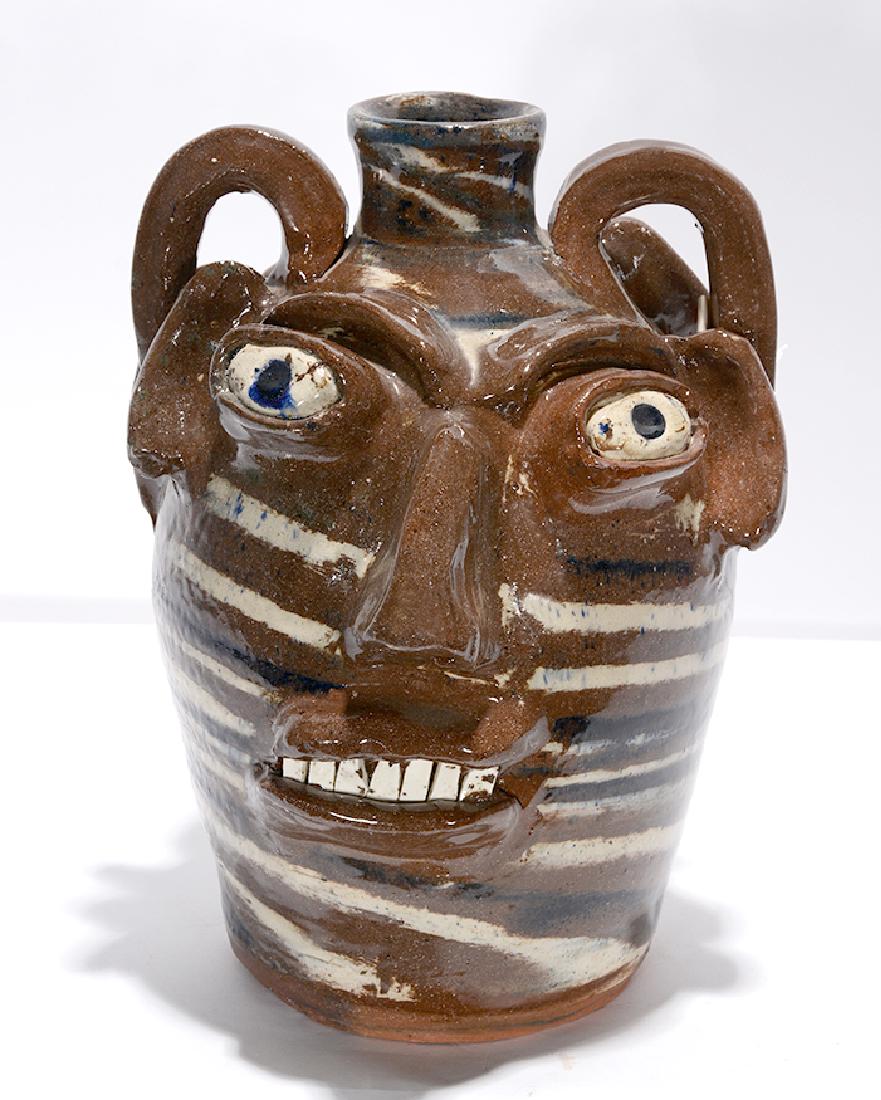 B.B. Craig. Three Color Swirl Double Face Jug. (1 of 4)
