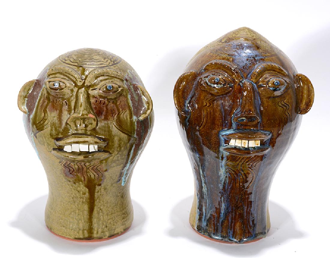 Walter Fleming. Pair Of Wig Stands. (1 of 3)
