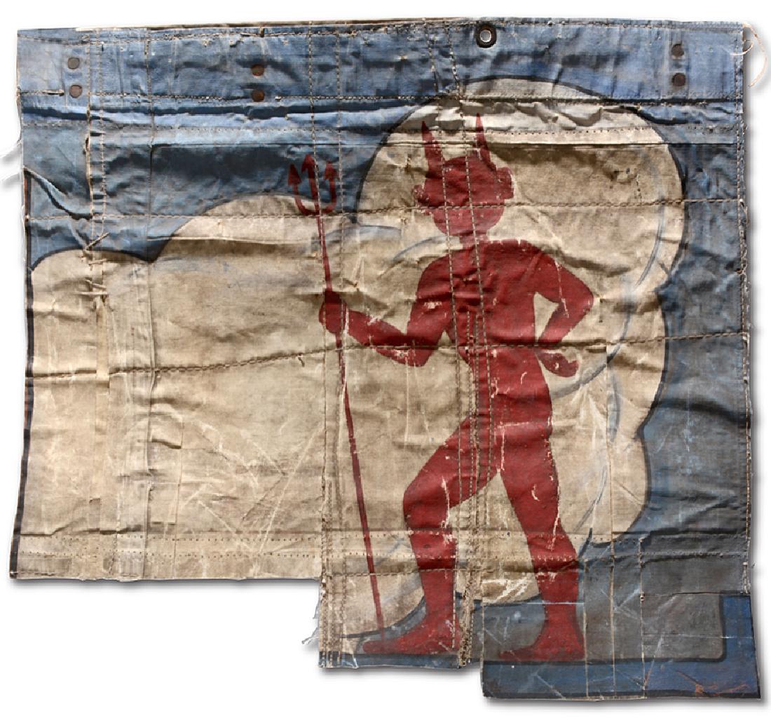 H.C. Evans & Co. Devil Freak Show Banner Remnant. (1 of 8)