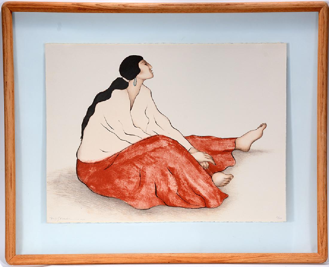 R.C. Gorman. Seated Woman. (1 of 3)